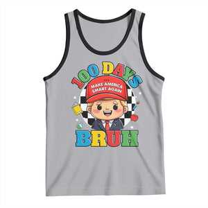 Funny 100 Days Of School Trump Tank Top Make America Smart Again TS09 Athletic Heather Black Print Your Wear