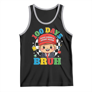 Funny 100 Days Of School Trump Tank Top Make America Smart Again TS09 Black Athletic Heather Print Your Wear
