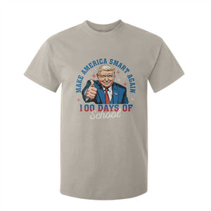 Funny 100th Day Of School Trump T Shirt For Kid Make America Smart Again TS09 Sand Print Your Wear