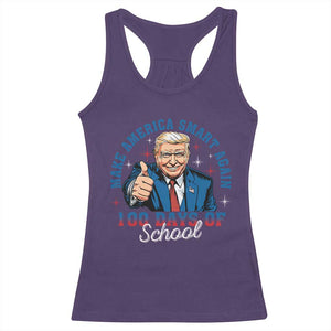 Funny 100th Day Of School Trump Racerback Tank Top Make America Smart Again TS09 Purple Print Your Wear