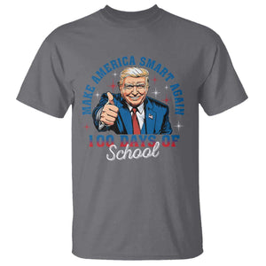 Funny 100th Day Of School Trump T Shirt Make America Smart Again TS09 Charcoal Print Your Wear