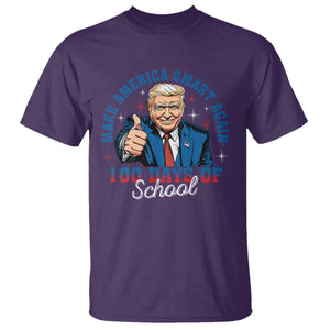 Funny 100th Day Of School Trump T Shirt Make America Smart Again TS09 Purple Print Your Wear