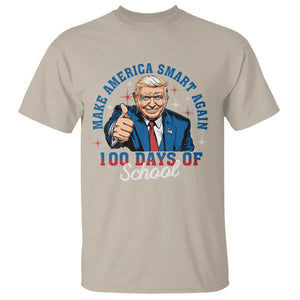 Funny 100th Day Of School Trump T Shirt Make America Smart Again TS09 Sand Print Your Wear