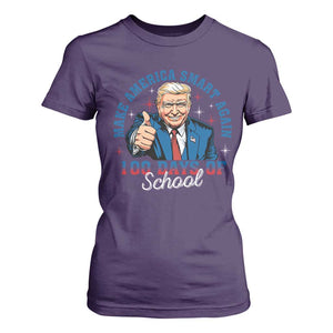 Funny 100th Day Of School Trump T Shirt For Women Make America Smart Again TS09 Purple Print Your Wear
