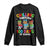 Funny Chilling Through 100 Days Of school Long Sleeve Shirt TS09 Black Print Your Wear