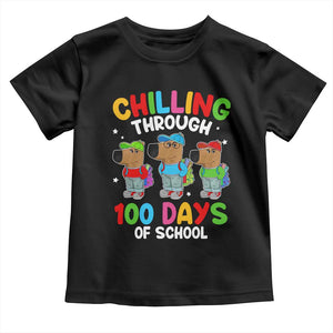 Funny Chilling Through 100 Days Of school Toddler T Shirt TS09 Black Print Your Wear
