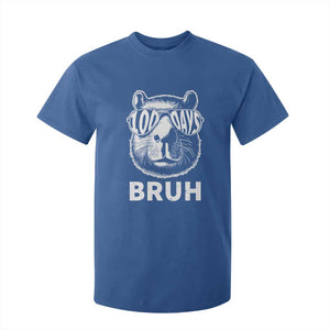 100th Day Of School Capybara T Shirt For Kid 100 Days Bruh Cool Capy Bara TS09 Royal Blue Print Your Wear