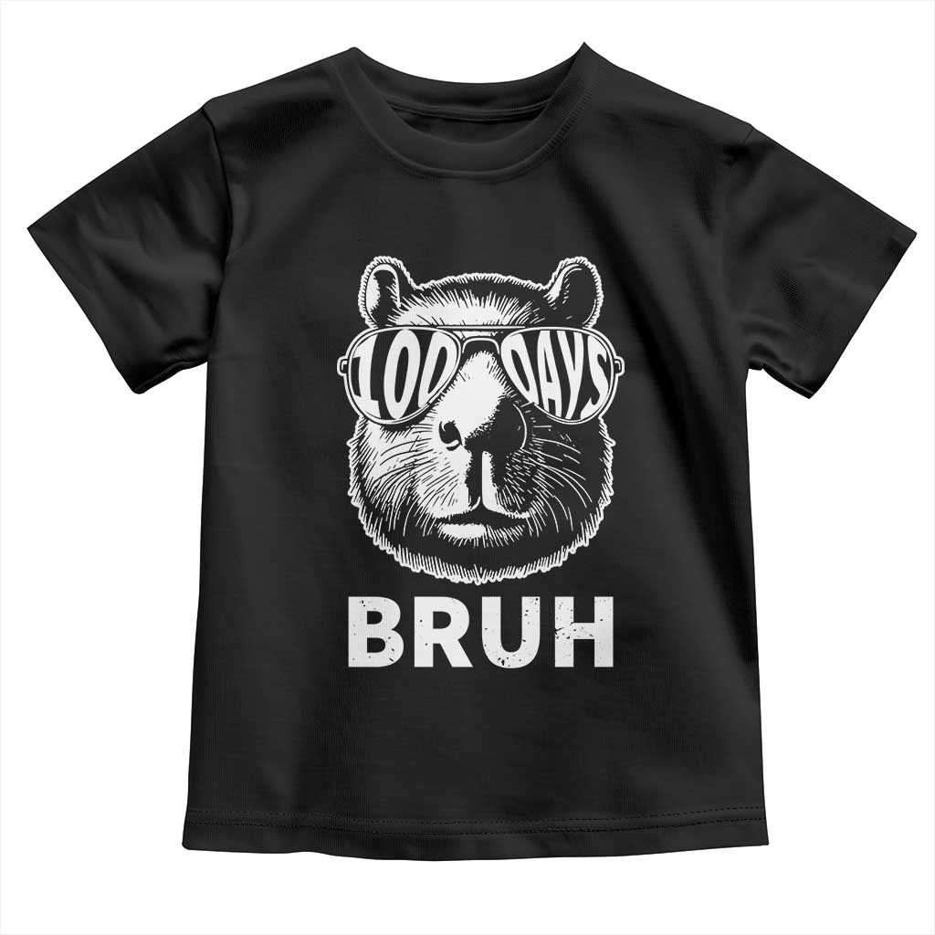 100th Day Of School Capybara Toddler T Shirt 100 Days Bruh Cool Capy Bara TS09 Black Print Your Wear