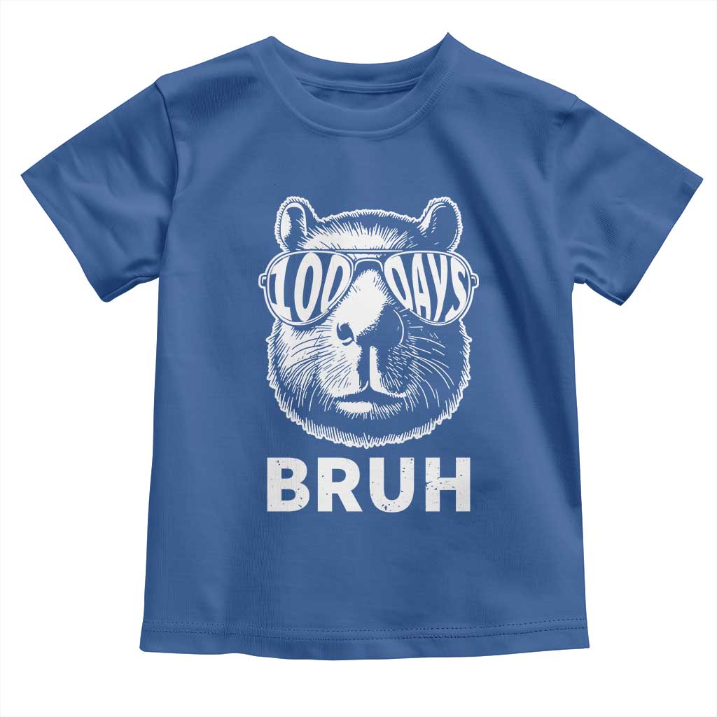 100th Day Of School Capybara Toddler T Shirt 100 Days Bruh Cool Capy Bara TS09 Royal Blue Print Your Wear