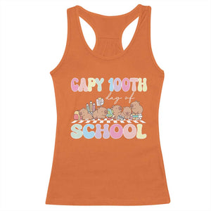 Capy 100 Days Of School Cute Capybara Racerback Tank Top TS09 Orange Print Your Wear