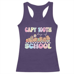 Capy 100 Days Of School Cute Capybara Racerback Tank Top TS09 Purple Print Your Wear