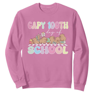 Capy 100 Days Of School Cute Capybara Sweatshirt TS09 Azalea Print Your Wear