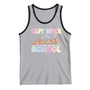 Capy 100 Days Of School Cute Capybara Tank Top TS09 Athletic Heather Black Print Your Wear