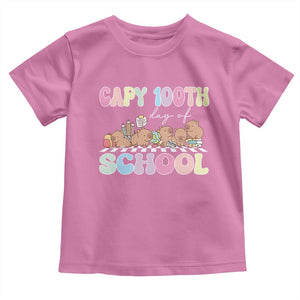 Capy 100 Days Of School Cute Capybara Toddler T Shirt TS09 Azalea Print Your Wear