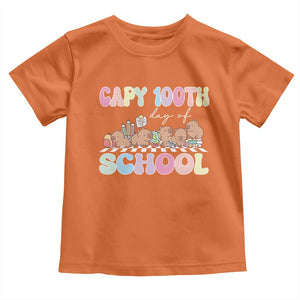 Capy 100 Days Of School Cute Capybara Toddler T Shirt TS09 Orange Print Your Wear
