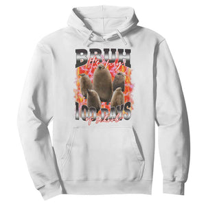 Funny Pesto Bruh It's My 100 Days Of School Hoodie TS09 White Print Your Wear