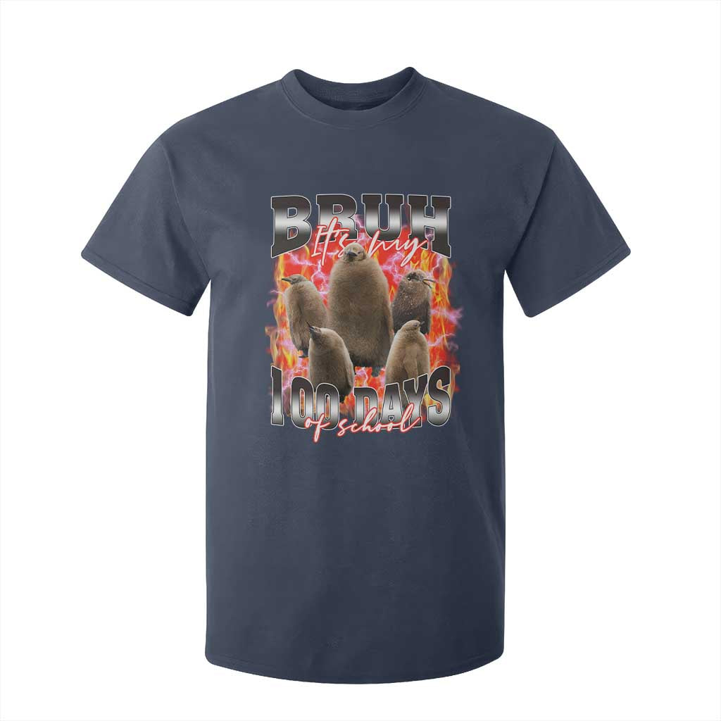 Funny Pesto Bruh It's My 100 Days Of School T Shirt For Kid TS09 Navy Print Your Wear