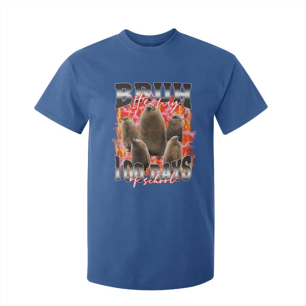 Funny Pesto Bruh It's My 100 Days Of School T Shirt For Kid TS09 Royal Blue Print Your Wear
