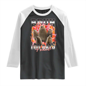 Funny Pesto Bruh It's My 100 Days Of School Raglan Shirt TS09 Black White Print Your Wear