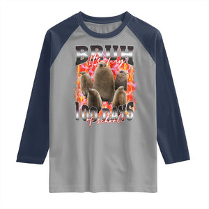 Funny Pesto Bruh It's My 100 Days Of School Raglan Shirt TS09 Sport Gray Navy Print Your Wear