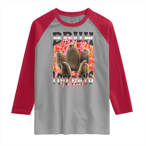 Funny Pesto Bruh It's My 100 Days Of School Raglan Shirt TS09 Sport Gray Red Print Your Wear