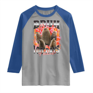 Funny Pesto Bruh It's My 100 Days Of School Raglan Shirt TS09 Sport Gray Royal Print Your Wear