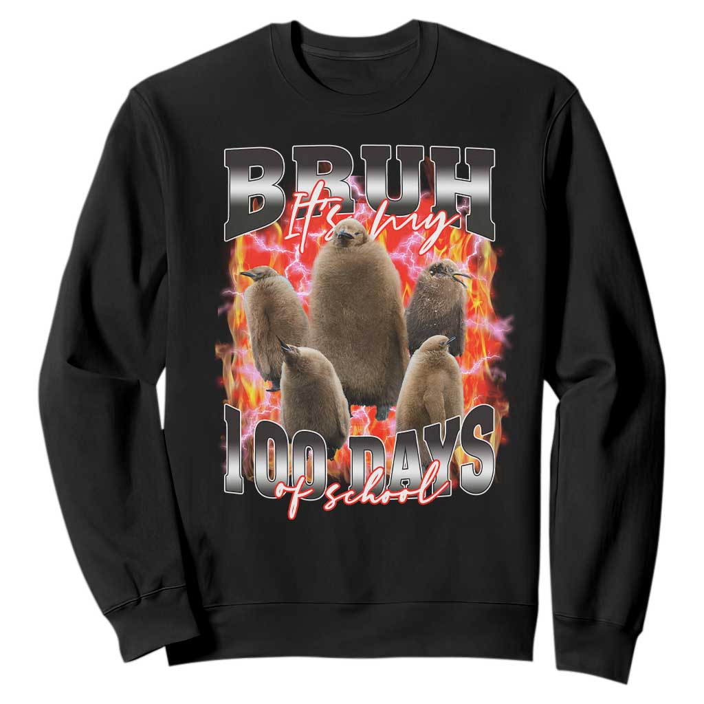 Funny Pesto Bruh It's My 100 Days Of School Sweatshirt TS09 Black Print Your Wear