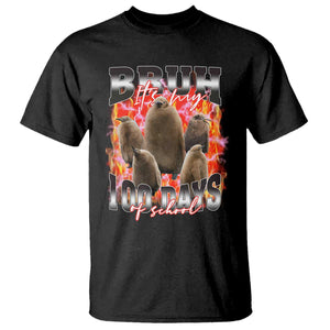 Funny Pesto Bruh It's My 100 Days Of School T Shirt TS09 Black Print Your Wear