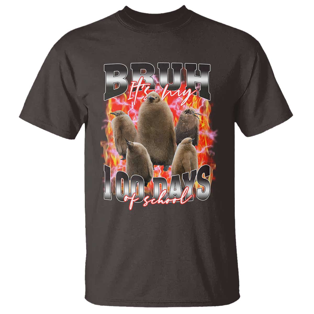 Funny Pesto Bruh It's My 100 Days Of School T Shirt TS09 Dark Chocolate Print Your Wear