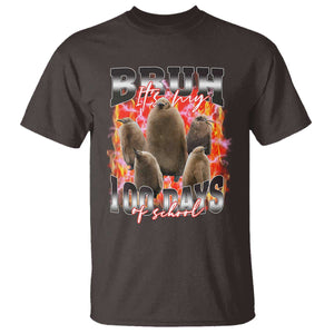Funny Pesto Bruh It's My 100 Days Of School T Shirt TS09 Dark Chocolate Print Your Wear