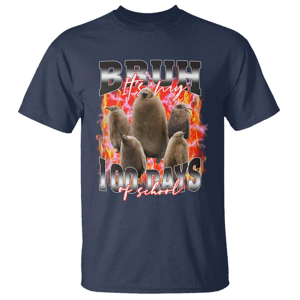 Funny Pesto Bruh It's My 100 Days Of School T Shirt TS09 Navy Print Your Wear