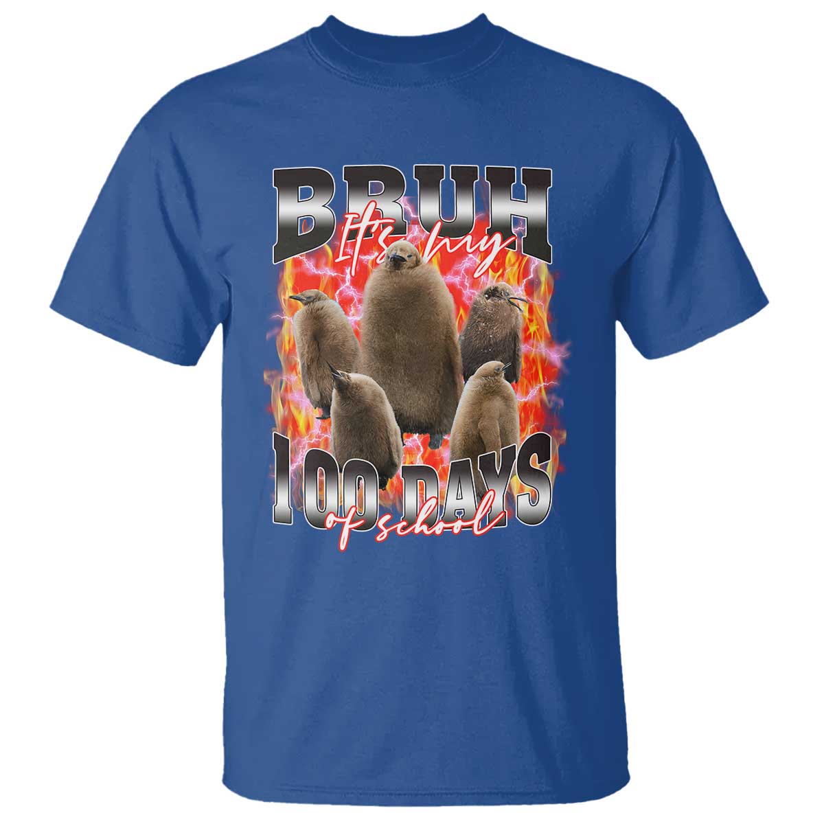 Funny Pesto Bruh It's My 100 Days Of School T Shirt TS09 Royal Blue Print Your Wear