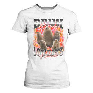 Funny Pesto Bruh It's My 100 Days Of School T Shirt For Women TS09 White Print Your Wear