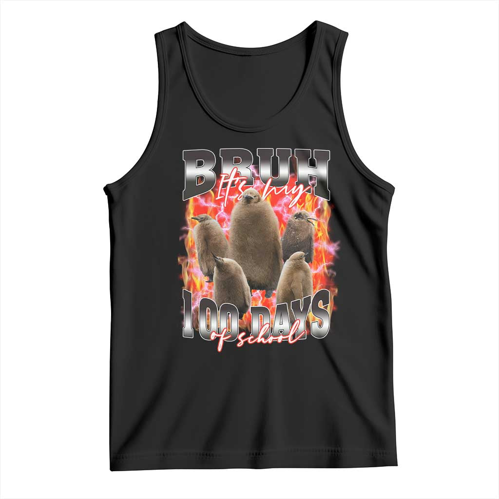 Funny Pesto Bruh It's My 100 Days Of School Tank Top TS09 Black Print Your Wear