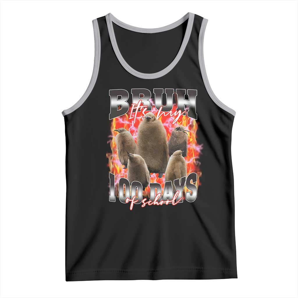 Funny Pesto Bruh It's My 100 Days Of School Tank Top TS09 Black Athletic Heather Print Your Wear