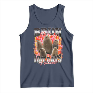 Funny Pesto Bruh It's My 100 Days Of School Tank Top TS09 Navy Print Your Wear