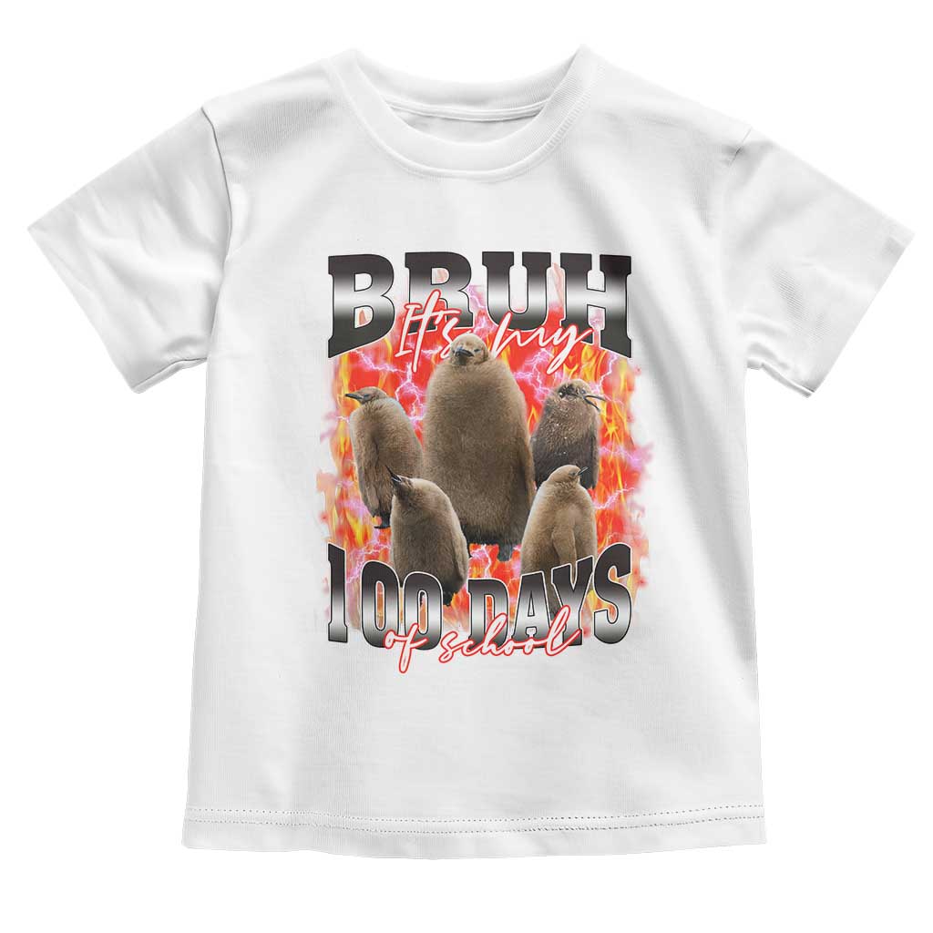 Funny Pesto Bruh It's My 100 Days Of School Toddler T Shirt TS09 White Print Your Wear
