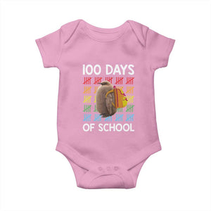 Funny Pesto 100 Days Of School Baby Onesie TS09 Light Pink Print Your Wear
