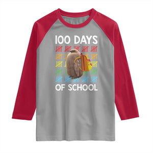Funny Pesto 100 Days Of School Raglan Shirt TS09 Sport Gray Red Print Your Wear
