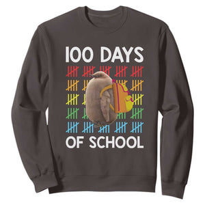 Funny Pesto 100 Days Of School Sweatshirt TS09 Dark Chocolate Print Your Wear
