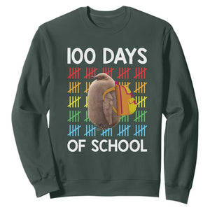 Funny Pesto 100 Days Of School Sweatshirt TS09 Dark Forest Green Print Your Wear