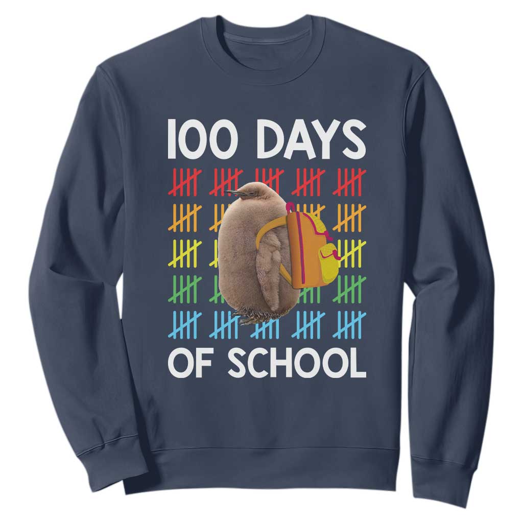 Funny Pesto 100 Days Of School Sweatshirt TS09 Navy Print Your Wear