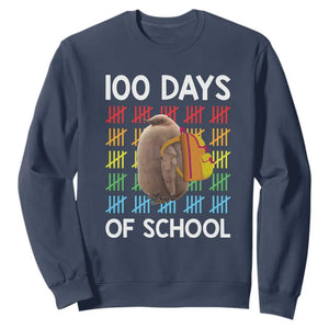 Funny Pesto 100 Days Of School Sweatshirt TS09 Navy Print Your Wear