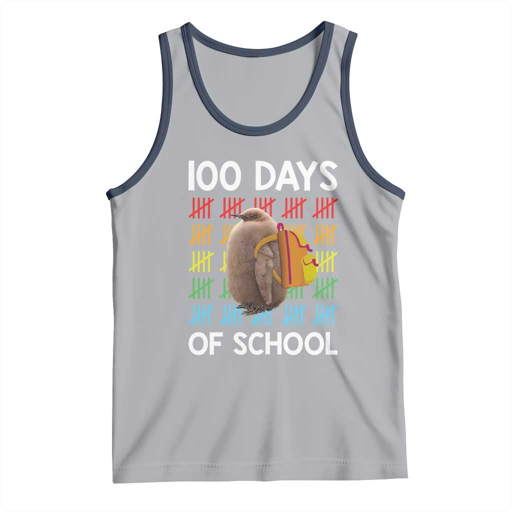 Funny Pesto 100 Days Of School Tank Top TS09 Athletic Heather Navy Print Your Wear