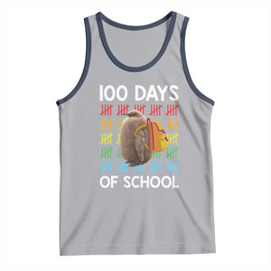 Funny Pesto 100 Days Of School Tank Top TS09 Athletic Heather Navy Print Your Wear