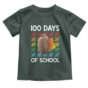 Funny Pesto 100 Days Of School Toddler T Shirt TS09 Dark Forest Green Print Your Wear