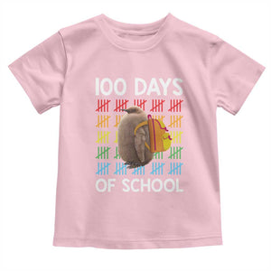 Funny Pesto 100 Days Of School Toddler T Shirt TS09 Light Pink Print Your Wear