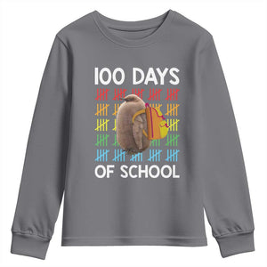 Funny Pesto 100 Days Of School Youth Sweatshirt TS09 Charcoal Print Your Wear