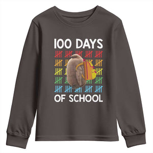 Funny Pesto 100 Days Of School Youth Sweatshirt TS09 Dark Chocolate Print Your Wear