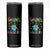 Autism Awareness Skinny Tumbler Everyone Communicates Different Puzzle Cute Earth TS09 Black Print Your Wear